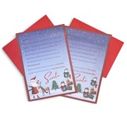 Father Christmas Wish List - Pack of 2 Reply From Santa Letter with Envelope