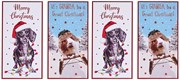 Pack of 4 Christmas Money Wallet Gift Cards & Envelopes - Dog Guinea Pig & Foil