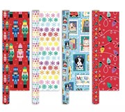 16m (4x4m) Modern Contemporary Christmas Gift Wrapping Paper Roll - Mixed
