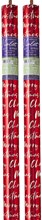 6m (2x3m) Gift Wrapping Paper Roll - Metallic Effect Red Gold Merry Christmas