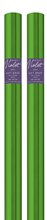 6m Foil Effect Gift Wrapping Paper - 2 x 3m Roll's - Plain Green