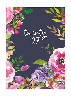 2027 Small Pocket Week To View Hardback Fashion Diary - Blue Floral