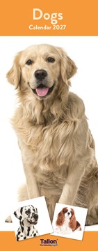 2027 Slim Month To View Spiral Bound Dog Photo Wall Calendar Dogs