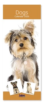 2026 Slim Month To View Spiral Bound Dog Photo Wall Calendar Dogs