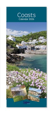 2026 Slim Month To View Spiral Bound Photo Wall Calendar Coasts