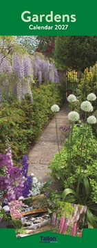 2027 Slim Month To View Spiral Bound Photo Scenic Wall Calendar - Gardens