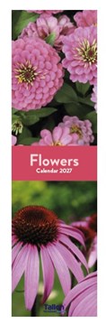 2027 Super Slim Month To View Spiral Bound Photo Wall Calendar - Flowers