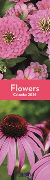 2027 Super Slim Month To View Spiral Bound Photo Wall Calendar - Flowers
