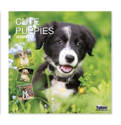2026 Square Month To View Animal Dog Photo Wall Calendar - Puppies