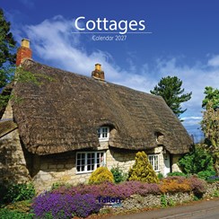 2027 Square Month To View Scenic Photo Wall Calendar - Cottages