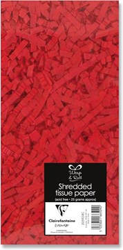 Plain Red Shredded Tissue Paper (Approx 20g) - Perfect For Gift Bags/Boxes