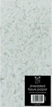 Plain White Shredded Tissue Paper (Approx 20g) - Perfect For Gift Bags/Boxes