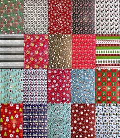 20 Assorted Sheets Christmas Gift Wrapping Paper - Cute and Traditional Designs