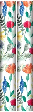 6m Female Floral Gift Wrapping Paper Roll - 2 x 3m - Bright Watercolour Flowers