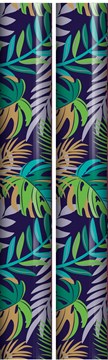 6m Female Floral Gift Wrapping Paper Roll - 2 x 3m - Blue Green Tropical Leaves