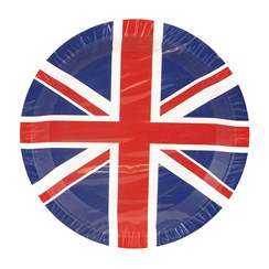 Union Jack Street Party - Pack of 6 Paper Plates 23cm - Kings Coronation