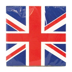 Pack 12 Paper Napkins - Red White and Blue Union Jack - King's Coronation