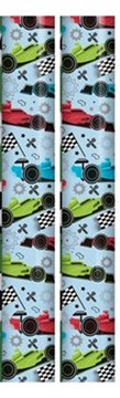 6m Children's Birthday Gift Wrapping Paper Roll 2x3m - Racing Cars