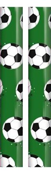 6m Gift Wrapping Paper Roll - 2 x 3m - Green with Footballs