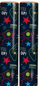 6m Children's Birthday Gift Wrapping Paper Roll 2x3m - Gaming Controllers