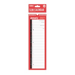 2027 Slim One Column Month To View Spiral Bound Wall Planner Calendar
