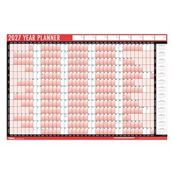2027 A1 Laminated Yearly Wall Planner Calendar with Wipe Dry Pen Sticker Dots