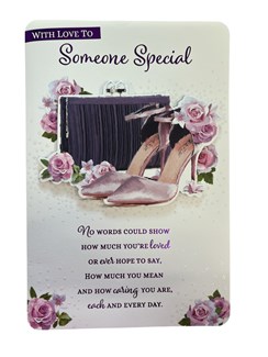 Someone Special Mother's Day Card - High Heels & Flowers 9" x 6"