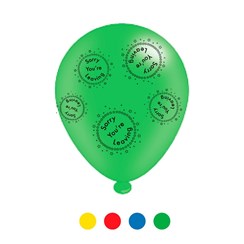 Pack Of 8 Multicoloured Sorry You're Leaving Latex Balloons - Air Fill or Helium