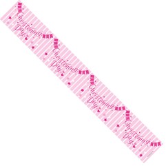 Christening Girl Foil Party Banner - Christening Day - Pale Pink Bunting & Stars