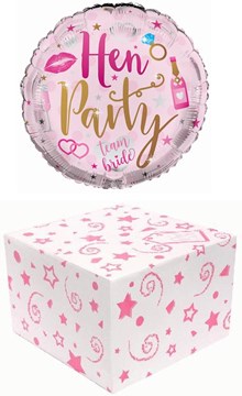 Round 18" Hen Party Foil Helium Balloon In Box - Hen Party