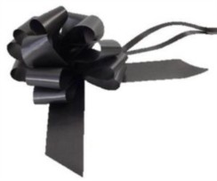 Large Black Pull Bow - Ideal As Gift Wrap, Florist, Wedding Bow
