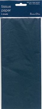 Pack Of 5 Plain Black Tissue Paper Sheets 75cm x 50cm - Perfect Gift Wrap