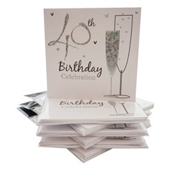 Multi Pack 36 Holographic 40th Birthday Party Card Invitations & Envelopes Multi Pack 36 Holographic 40th Birthday Party Card Invitations & Envelopes