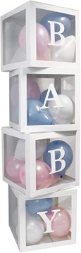 Baby Shower Gender Reveal Party Balloon Boxes Decorations