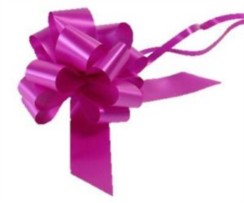 Large Fuchsia Pink Pull Bow - Ideal As Gift Wrap, Florist, Wedding Bow