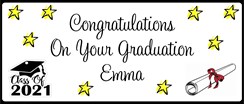 Graduation Prom End of School Personalised Landscape Party Banner - Any Message