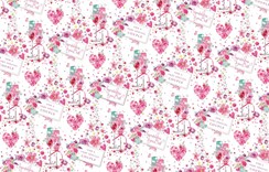 'For Both of You' Champange Wrapping Paper - 1 Sheet & 1 Matching Tag