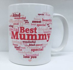 Best Mummy Heart Personalised White 11oz Mug - Birthday, Mother's Day