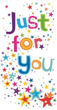 Money Wallet Gift Card & Envelope - Just for you Multicoloured Stars 7x3.5"