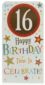 Money Wallet Gift Card & Envelope - 16th Birthday With Gold Foil 7x3.5" Money Wallet Gift Card & Envelope - 16th Birthday With Gold Foil 7x3.5"