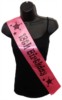 Hot Pink Happy 18th Birthday Party Satin Ribbon Sash - Age 18 Black Stars