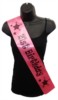 Hot Pink Happy 21st Birthday Party Satin Ribbon Sash - Age 21 Black Stars