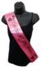 Hot Pink Mother Of Groom Hen Party Girls Night Satin Ribbon Sash - Black Hearts