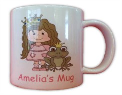 Children's Personalised Princess Mug With Gift Box - Any Name, Birthday, Xmas