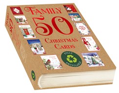 Bumper Box of 50 Family Christmas Cards - 10 Assorted Cute Traditional Designs