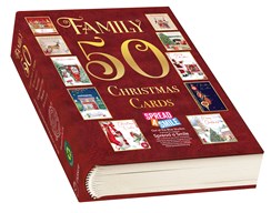 Bumper Box of 50 Family Christmas Cards - 10 Assorted Cute Traditional Designs