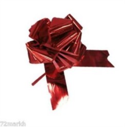 Large Metallic Red Pull Bow - Ideal As Gift Wrap, Florist, Wedding Bow