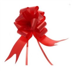 Large Plain Red Pull Bow - Ideal As Gift Wrap, Florist, Wedding Bow