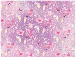 Wedding Day Wrapping Paper - Champagne Flutes Flowers 1 Sheet & 1 Matching Tag