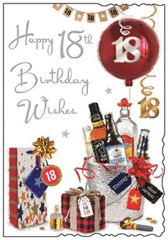 Jonny Javelin Age 18th Birthday Card - Ice Bucket Balloon Silver Foil 9x6.25" Jonny Javelin Age 18th Birthday Card - Ice Bucket Balloon Silver Foil 9x6.25"
